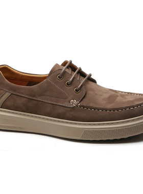 沙驰男鞋专柜正品2025新款时尚休闲鞋男士真皮轻便软底磨砂皮皮鞋