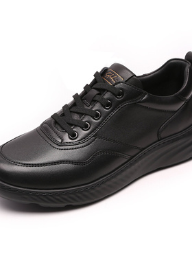 沙驰男鞋商场专柜正品2025秋季新款运动休闲鞋男士真皮轻便皮鞋