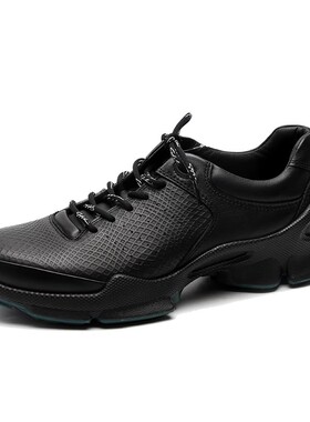 沙驰男鞋商场同款2025新款运动休闲鞋DIP-SOFT大经典男士厚底皮鞋