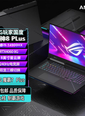 ROG/玩家国度枪神8 Plus全能游戏本4070满血i9华硕游戏笔记本电脑