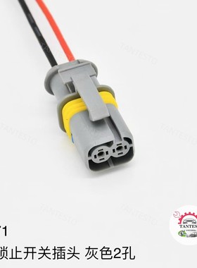 适用于TX锁止开关插头 灰色2孔