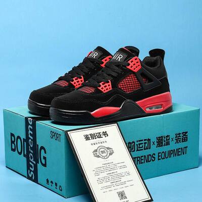 莆田纯原aj4电母男鞋2025新款白水泥高帮aj3篮球鞋运动休闲板鞋女
