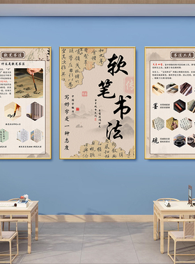 书法室墙壁装饰画高清画面