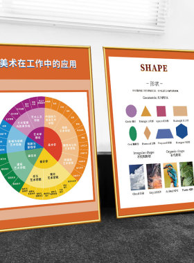 美术室海报色彩高清背面带胶