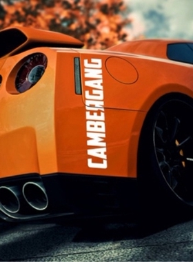 TUTU圖圖車貼 CAMBERGANG恐高症hellaflush前档贴竖挡贴反光贴纸