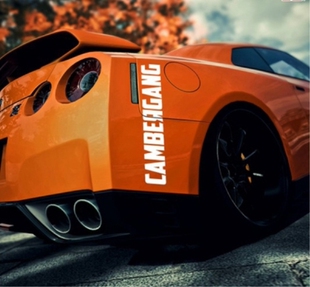 TUTU圖圖車貼 CAMBERGANG恐高症hellaflush前档贴竖挡贴反光贴纸