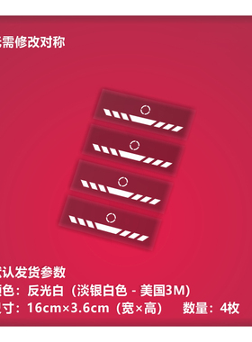 高达/GUNDAM/警示标识 套贴 反光警示车贴 贴纸－HA405