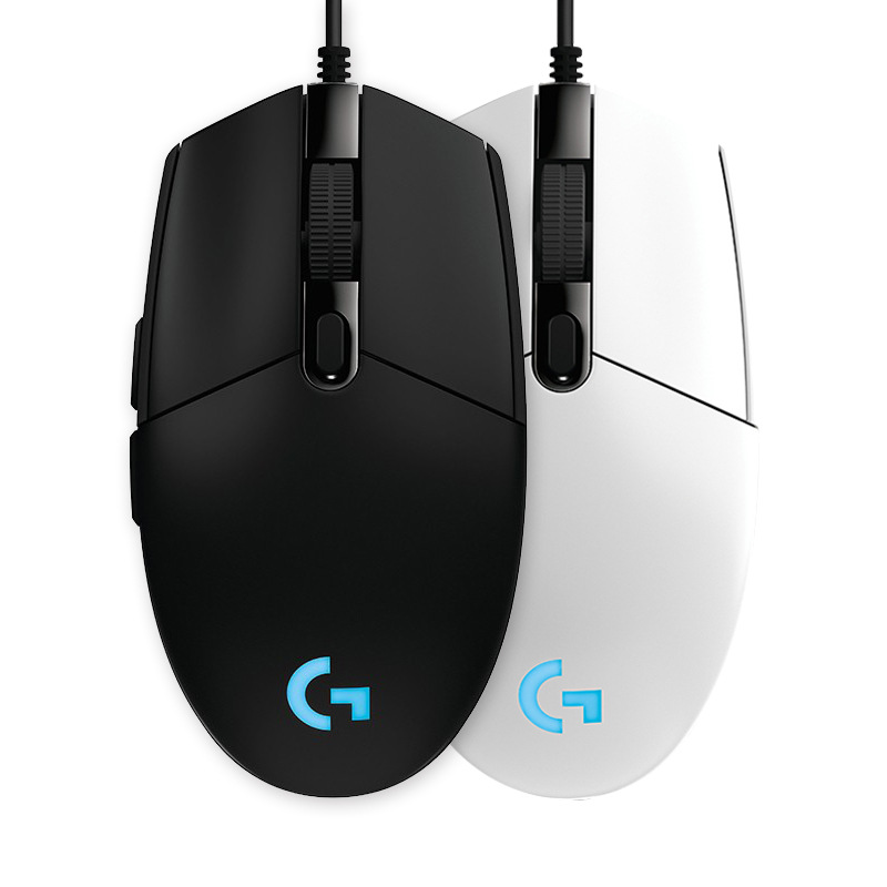 logitech罗技G102二黑色白色游戏竞技吃鸡宏设置自定义机械鼠标