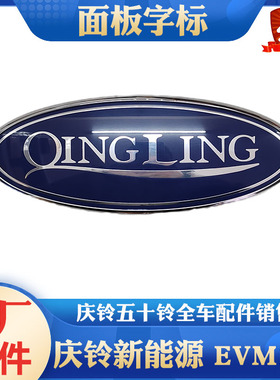 庆铃 五十铃新能源 EVM100 EVM600前面板标志 QING字标车标车贴