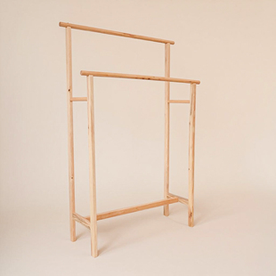 双横杆挂衣架家用卧室落地衣帽架酒店民宿收纳置物架