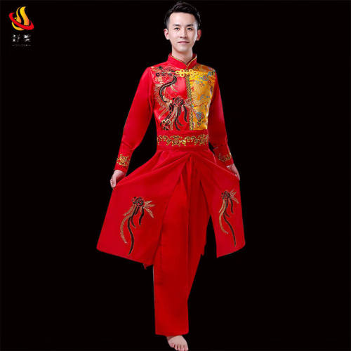 舒裟（ZUMKSAY）新款打鼓演出服装女中国风喜庆腰鼓民族舞龙舞狮