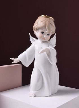 福美林(FUMEILIN)福美林欧式陶瓷人物小天使摆设家居装饰品陶瓷工