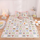 凡爱宝贝婴儿全棉爬爬垫保护套全棉防滑可机洗定制地垫防尘套爬行