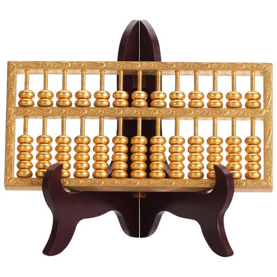 NWTB纯铜如意金珠心算盘摆件家居客厅老式黄铜算盘装饰品开业礼品