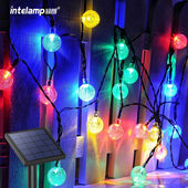 颖朗太阳能灯串led灯串七彩树灯花园露营节庆户外防水室外庭院200