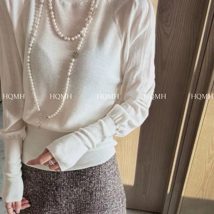 PANDA-百搭单品～羊毛衫半高领刚好贴住脖颈不卡喉灯笼袖的蓬松度