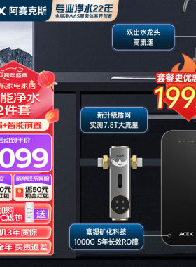 ACEX阿赛克斯净水器家用1000G大流量厨下式直饮净水机RO反渗透过