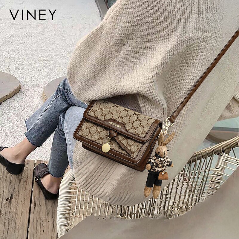 Viney包包2025新款时尚斜挎包女小包2024高级质感百搭单肩包女包