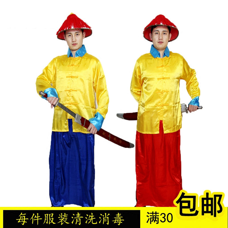 毕业照拍照古装清朝侍卫影视演出服清朝官兵士兵服装古代武士租赁