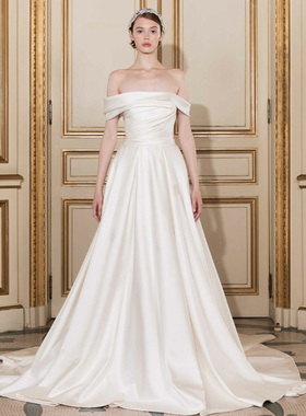 2024新款春夏秋冬季女装晚礼服白色公主裙新娘婚纱拖地连衣裙丝质