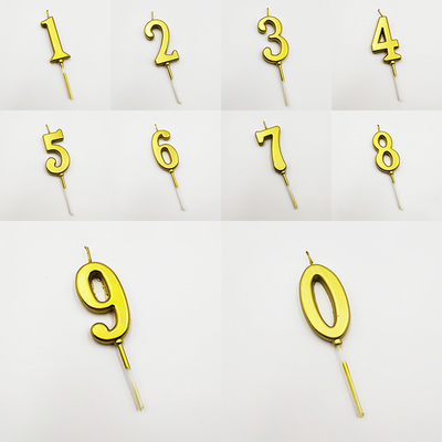 金色生日蛋糕数字蜡烛