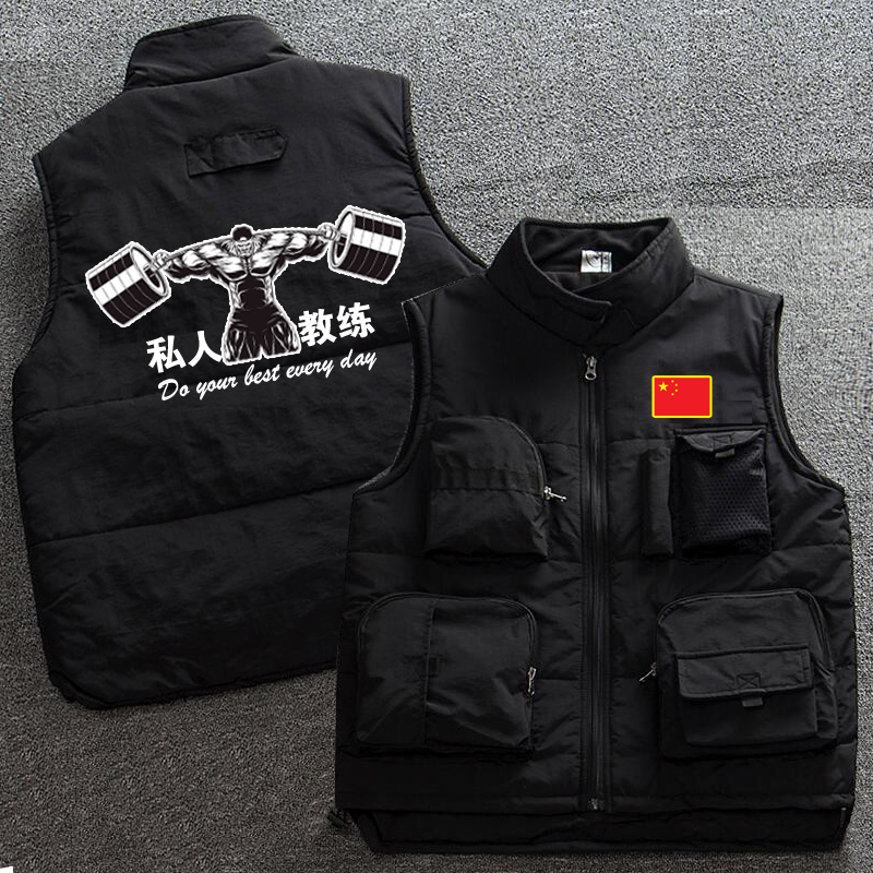 私人健身教练摄影马甲保暖背心