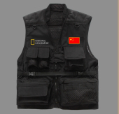 多口袋男士 背心工装 定制印字马夹 国家地理摄影马甲夏款 春秋款