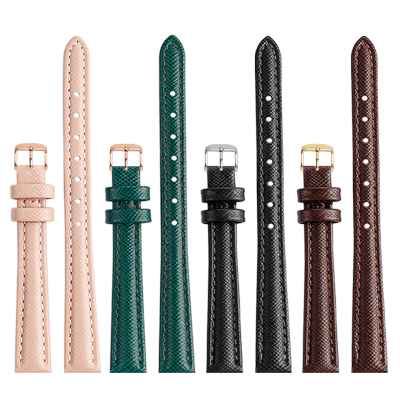 适配飞亚达小方表女士真皮手表带