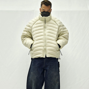 轻奢潮牌可脱卸袖排骨羽绒服男女款冬季宽松保暖90白鸭绒外套百搭