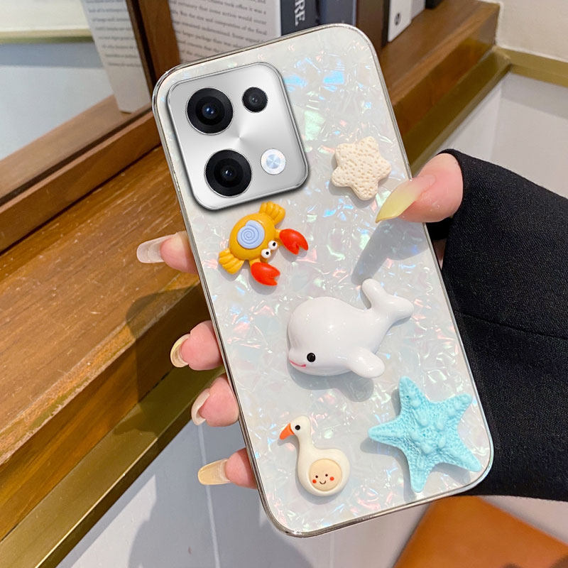 夏日小清新贝壳适用OPPOReno13手机壳新款K13x/2026年11高端K10x硅胶9高级感K13s小众8防摔8+全包K9x巨好看10