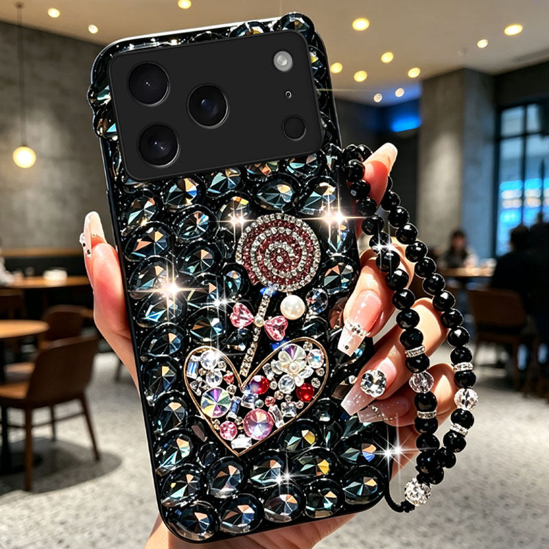 2027新款高奢镶钻适用苹果iPhone18Pro手机壳水钻14巨好看7Plus女款Duo奢华14Pro防摔6sPlus网红6过年7结婚15