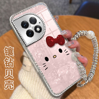 水钻镶钻贝壳纹适用oneplus一加Ace2Pro手机壳新款9r女款8T/2025年Ace竞速版防摔8保护套11高级感9Pro全包