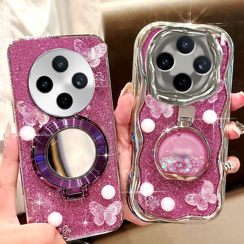 紫色爆闪带支架适用vivoX200s手机壳全包VIVOY37 5G水钻VivoX70新款Y78保护套S15外壳S19简约Y77e女款X30防摔