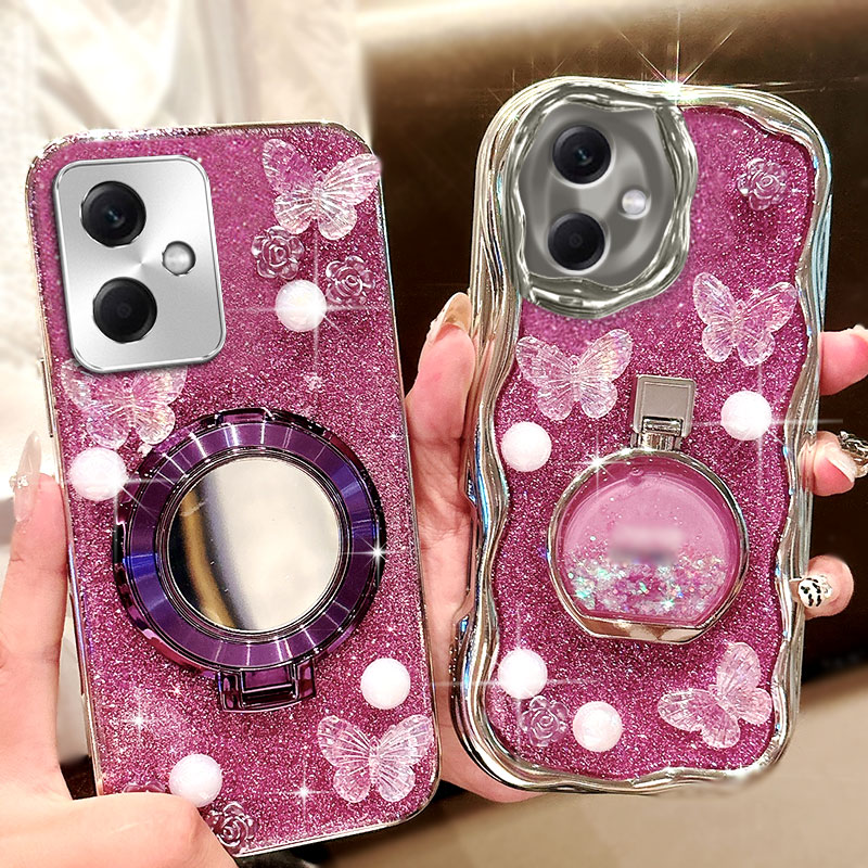 紫色爆闪带支架适用Redmi红米Note12手机壳全包K80新款11se简约15女款14保护套11水钻k70至尊版防摔13x外壳