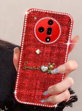 马年红色新年款适用OPPOFindX7手机壳针织A32新品Ace女款A57 4G/2026年9新款K10春节A56外壳2小香风6布艺8S