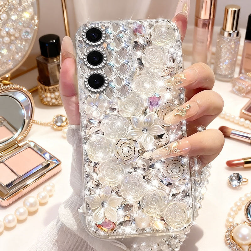 高端奢华镶钻手机壳，不掉钻，不发黄