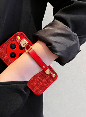 2026红色本命年喜庆适用vivoX300手机壳秋冬X100布艺S19小众Y300t防摔Z6x喜庆8se毛绒Y300冬天X30保护套10+