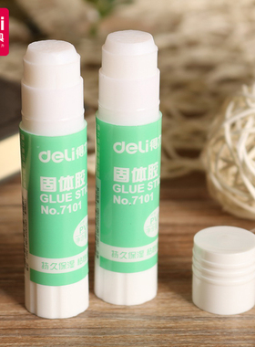 得力7102固体胶21g大号无色固体胶棒学生儿童文具黏纸手工胶水胶粘用品胶棒