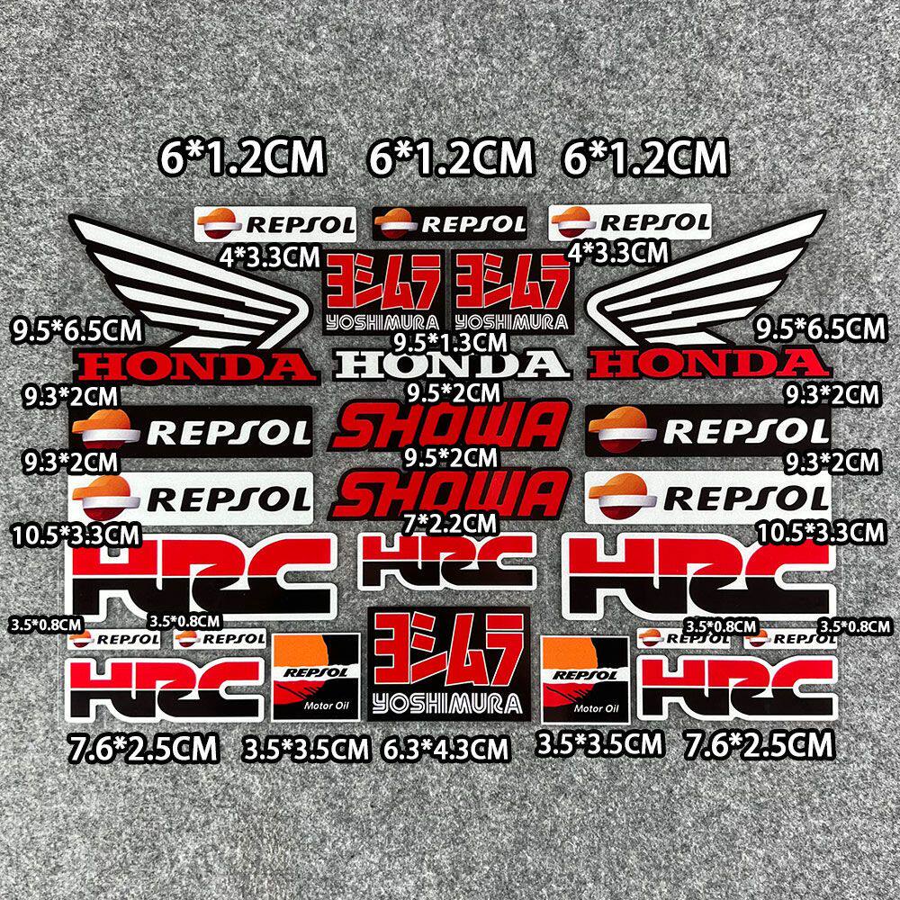适用于本田HONDA翅膀摩托车反光贴纸HRC/CBR贴花NS/NX/RX125改装