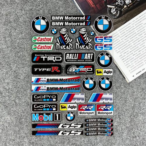 适用于宝马摩托车反光贴纸BMW标志头盔贴花G310GS/S1000RR/定制款