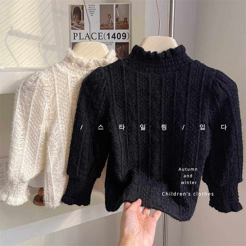 女童小香风气质内搭打底衫冬装儿童加绒加厚半高领T恤蕾丝打底衣,童装/婴儿装/亲子装,T恤,淘宝优惠券,粉丝福利购,淘宝优惠卷