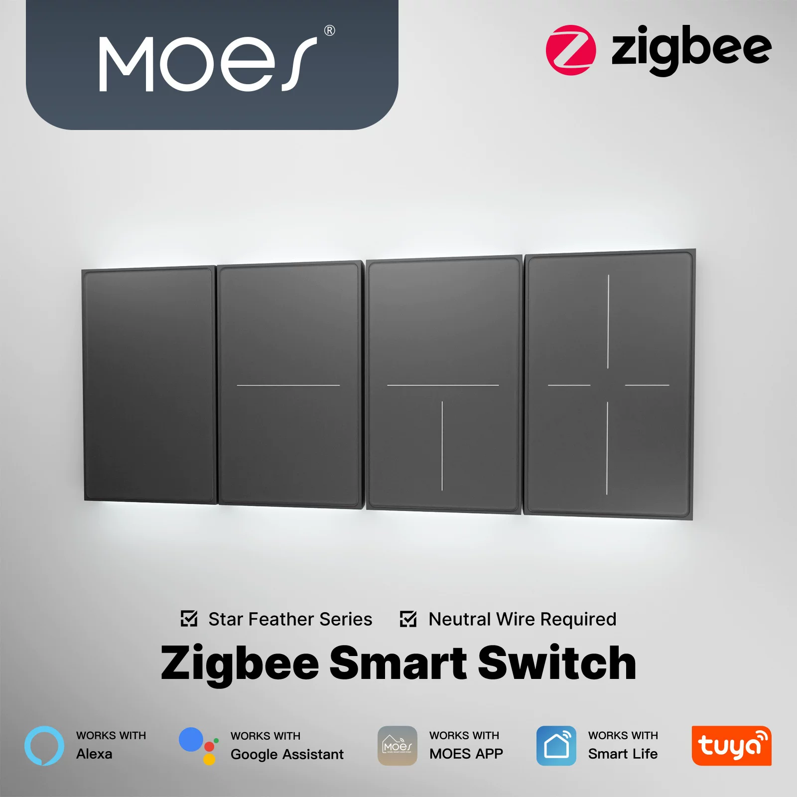 Skin-sensing glass zero-fire air switch touch zigbee graffiti wall AG smart switch European and American regulations
