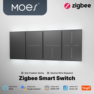 肤感玻璃零火隔空开关触控zigbee涂鸦墙壁AG智能开关欧规美规