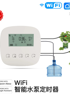 智能洒水泵微滴浇灌器TUYA涂鸦WiFi充电自动定时双泵系统开关