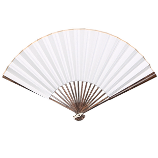 全棕竹镶白和尚头花瓶头梅花头全芯观音竹文玩扇子盘玩折扇古董扇