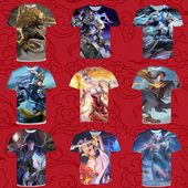 王者荣耀王昭君凤凰于飞衣服短袖 T恤夏季 男女中小学生青少年上衣