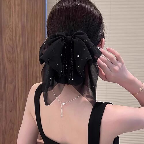 繁星蝴蝶结抓夹女高级感夹子
