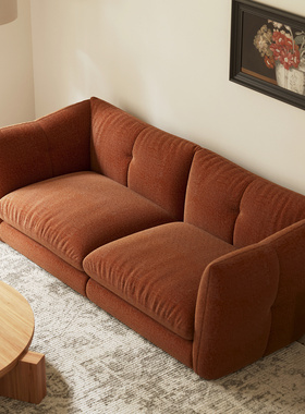 作壳ZOK 橙屿沙发 简约现代布艺沙发法式复古风客厅设计师小户型