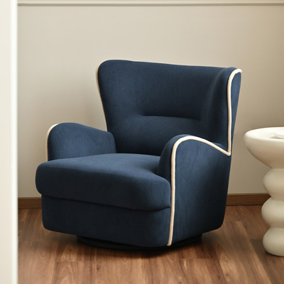 灯芯绒巨蟹座法式复古沙发椅