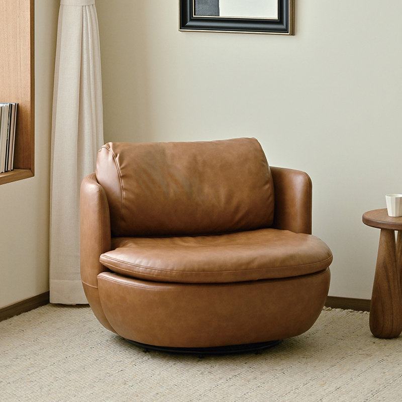 ZOK作壳|丹麦设计|意式极简可旋转单人沙发椅客厅阳台中古风沙发,住宅家具,沙发椅,淘宝优惠券,粉丝福利购,淘宝优惠卷